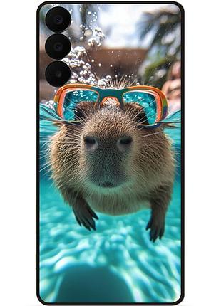Силіконовий чохол бампер для samsung a27 з малюнком капибара