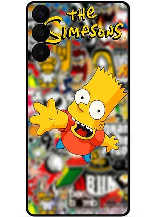 Чехол силиконовый бампер для samsung a27 с рисунком симпсоны simpsons бард