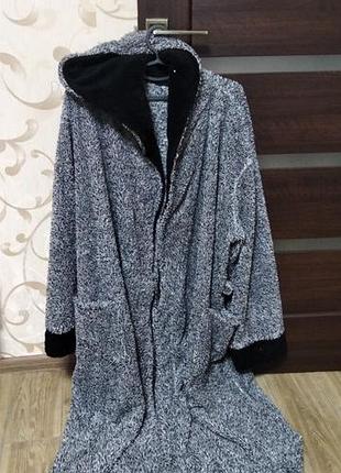 Мужской теплый халат,р l/xl