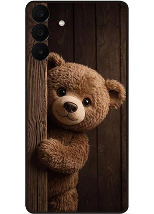 Силіконовий чохол бампер для samsung a27 з малюнком ведмедик пухнастий