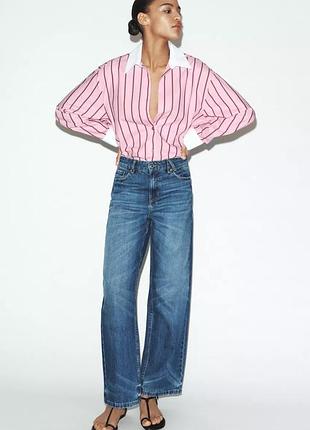 Джинси zara wide leg. джинсы zara 4406/051/427