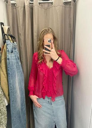 Блуза zara з воланом 3