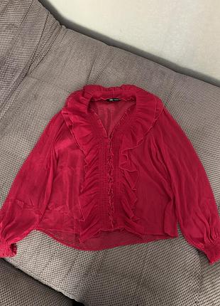 Блуза zara з воланом 4