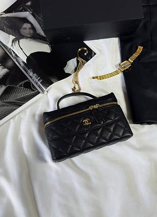Женская сумка премиум vanity case black/gold 2