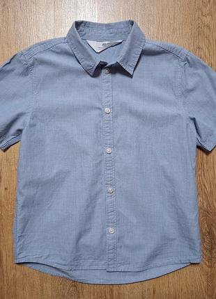 Блакитна сорочка з коротким рукавом h&m