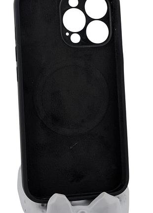 Чехол magnetic vision для apple iphone 13 pro бампер с микрофиброй черный 2