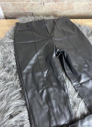 Шкіряні лосіни zara на флісі 3