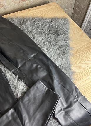 Шкіряні лосіни zara на флісі 4