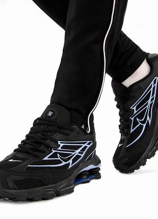 Кроссовки nike shox ride 2 black blue арт 15583