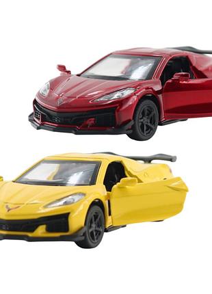 Автомодель – chevrolet corvette c8 z06 2024 (желтый, красный)