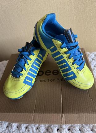 Детские футбольные бутсы puma evospeed 5.4 fg (размер 31 / 18.5 см)