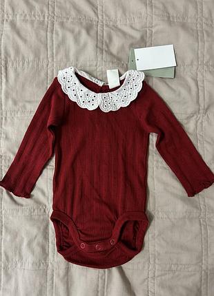 Боді з комірцем для дівчинки h&m