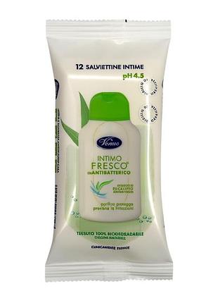 Вологі серветки для інтимної гігієни venus intimo fresco eucalipto 12 шт