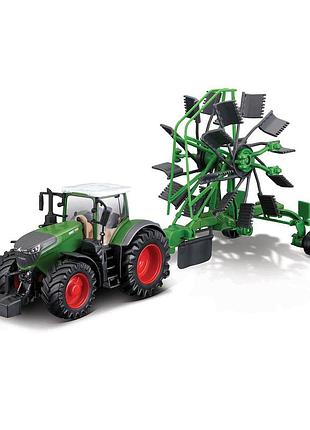 Модель - трактор fendt 1050 vario с роторными валочными граблями