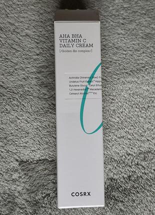 Крем для обличчя cosrx refresh aha bha vitamin c daily cream для вирівнювання тону шкіри