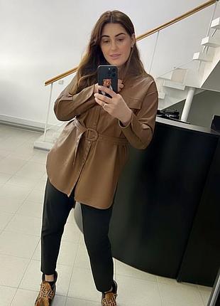 Рубашка, сорочка, куртка з еко-шкіри zara
