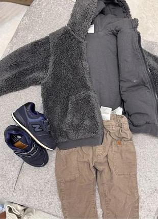 Кофта тедді сіра та штанці h&m