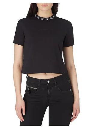 Футболка жіноча calvin klein укорочена чорна
