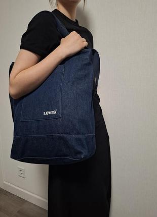 Джинсова сумка шопер тоут levis 9