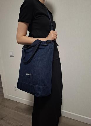 Джинсова сумка шопер тоут levis 2