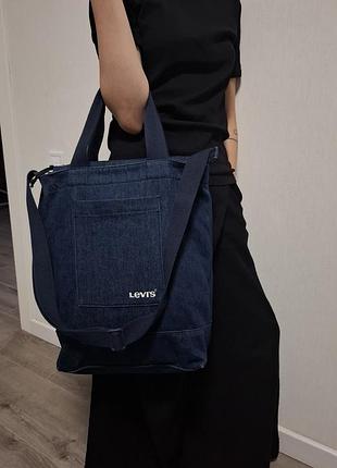 Джинсова сумка шопер тоут levis