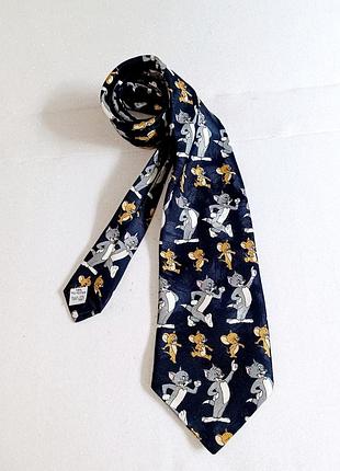 Винтажный галстук «том и джерри» / коллекционный галстук tom and jerry 90s y2k