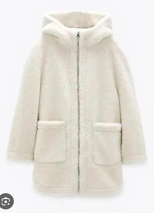 Женская плюшевая куртка тедди барашек zara