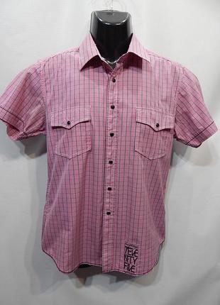 Чоловіча сорочка з коротким рукавом jack&jones (005кр) р.46 (тільки в зазначеному розмірі, тільки 1 шт.)
