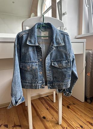 Куртка жіноча джинсова mango синя xs