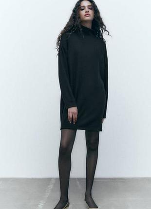 Сукня жіноча zara гольф чорна розмір l