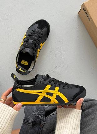 Кроссовки asics onitsuka tiger mexico 66 black yellow