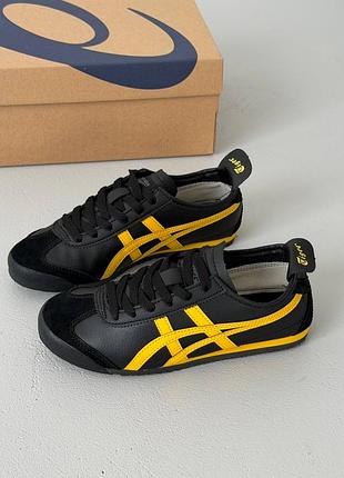 Кроссовки asics onitsuka tiger mexico 66 black yellow