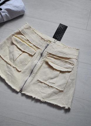 Стильная лимонная юбка shein s