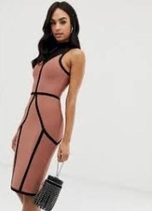 Новое шикарное бандажное платье сукня утягивающее с утяжкой girlcode asos s-m