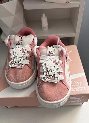 Кросівки для дівчаток puma hello kitty рожеві, розмір 23, довжина устілки 14,5 см