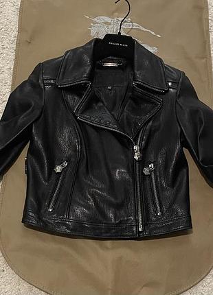 Шкіряна куртка косуха philipp plein