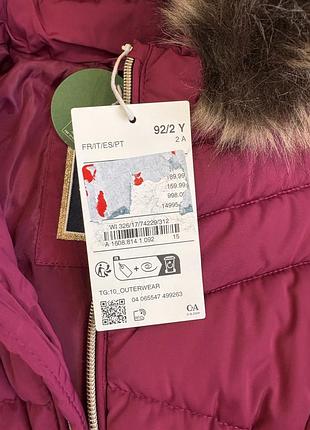 Зимова куртка пальто для дівчинки c&a 8