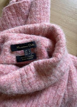 Шикарний теплий шерстяний светр  оригінал альпака натуральний massimo dutti