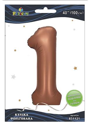 Кулька pelican фольгована цифра 1, 100 см