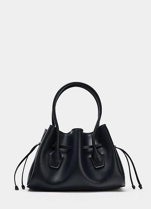 Сумка zara city bag зі зборками нова колекція