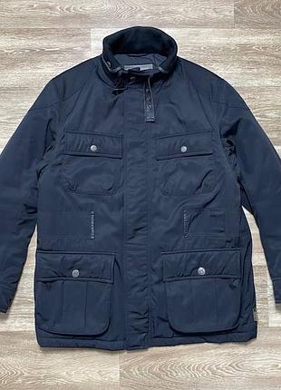 Куртка armani collezioni water repellent field jacket black utility coat