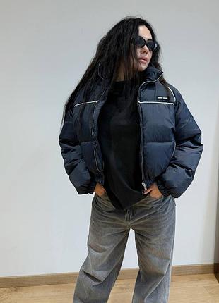 Куртка пуховик miu синя 9