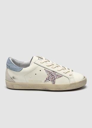 Жіночі кросівки повсякденні golden goose super-star ltd with multicolor glitter star