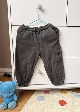 Спортивні штани для хлопчика zara 98 зріст 2/3 роки внизу на резинках