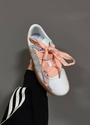 Кроссовки adidas salba platform white / peach premium 2