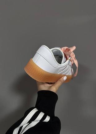 Кроссовки adidas salba platform white / peach premium 4