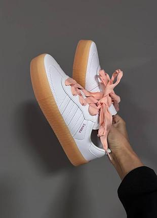 Кроссовки adidas salba platform white / peach premium 7