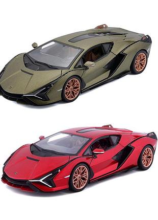 Автомодель - lamborghini siлугn fkp 37 (ассорти зеленый металлик, красный металлик, 1:24)