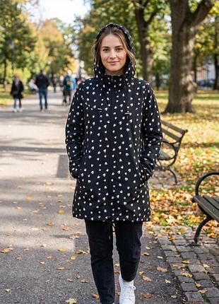 Стильна жіноча вітровка / парка denim co. у сердечка (розмір xs)