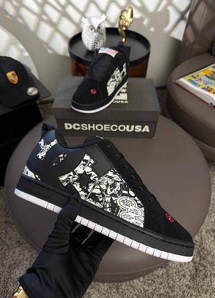 Женские кроссовки dc x marvel deadpool court graffik black white